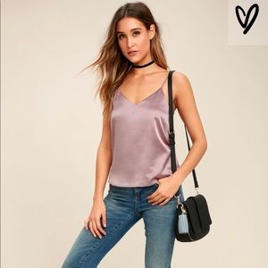 NEW! Lulu’s Mauve Satin Top